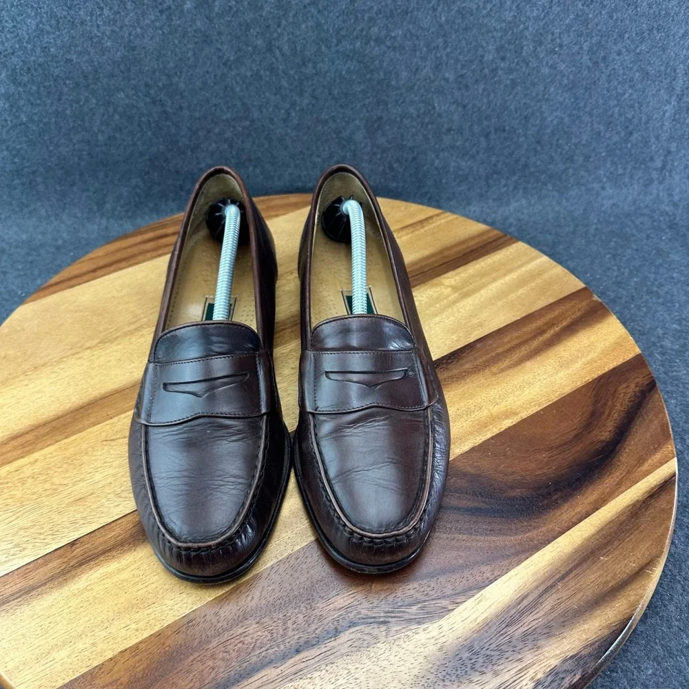 Green Label Cole Haan 10096 Penny Loafer Cordovan Leather Shoe Sz 7.5M Made USA